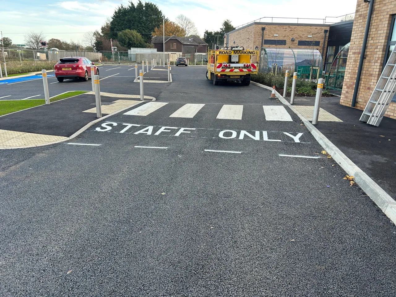 STAFF ONLY zebra crossing