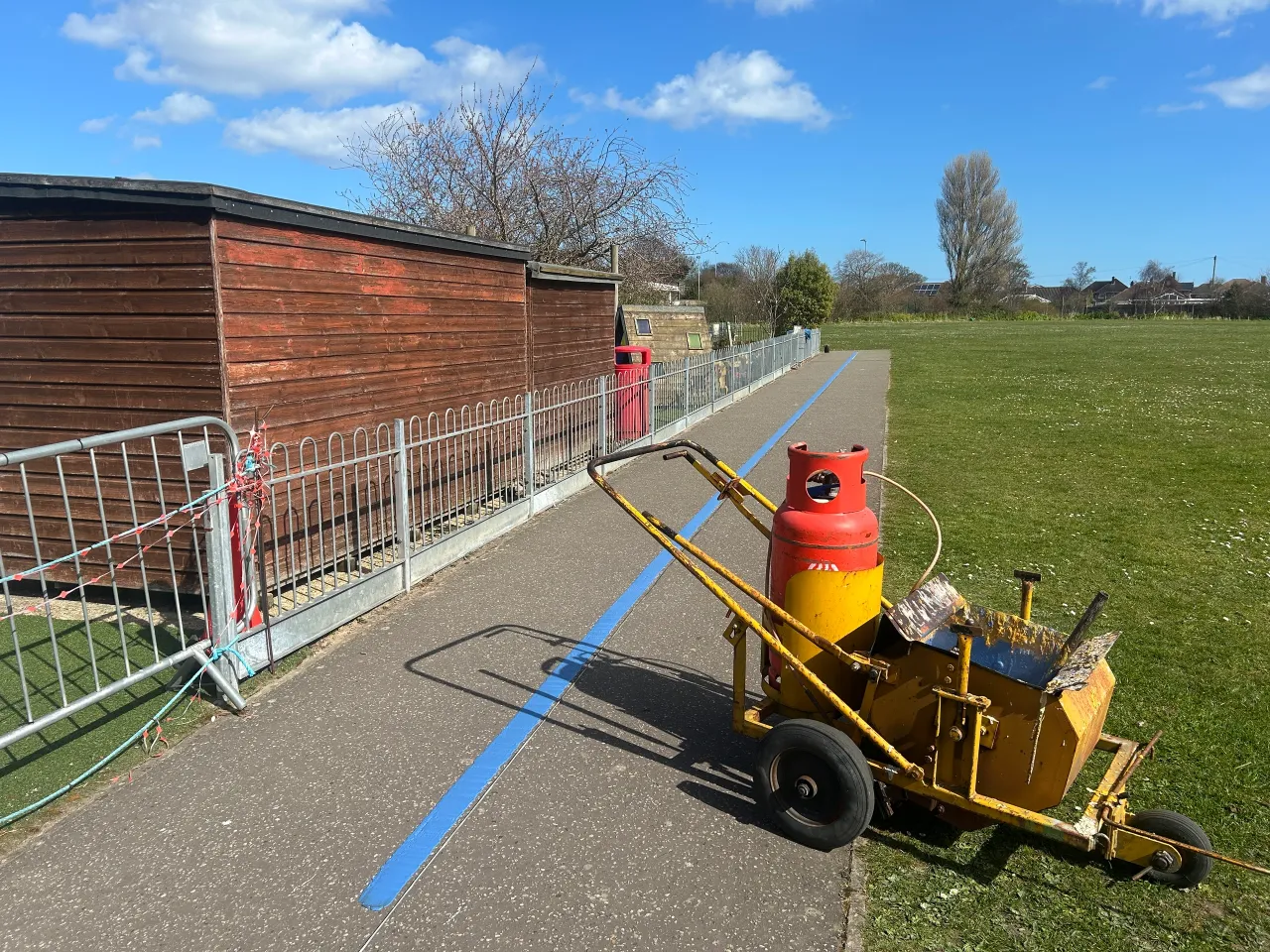 PARK BLUE WALKWAY LINE
