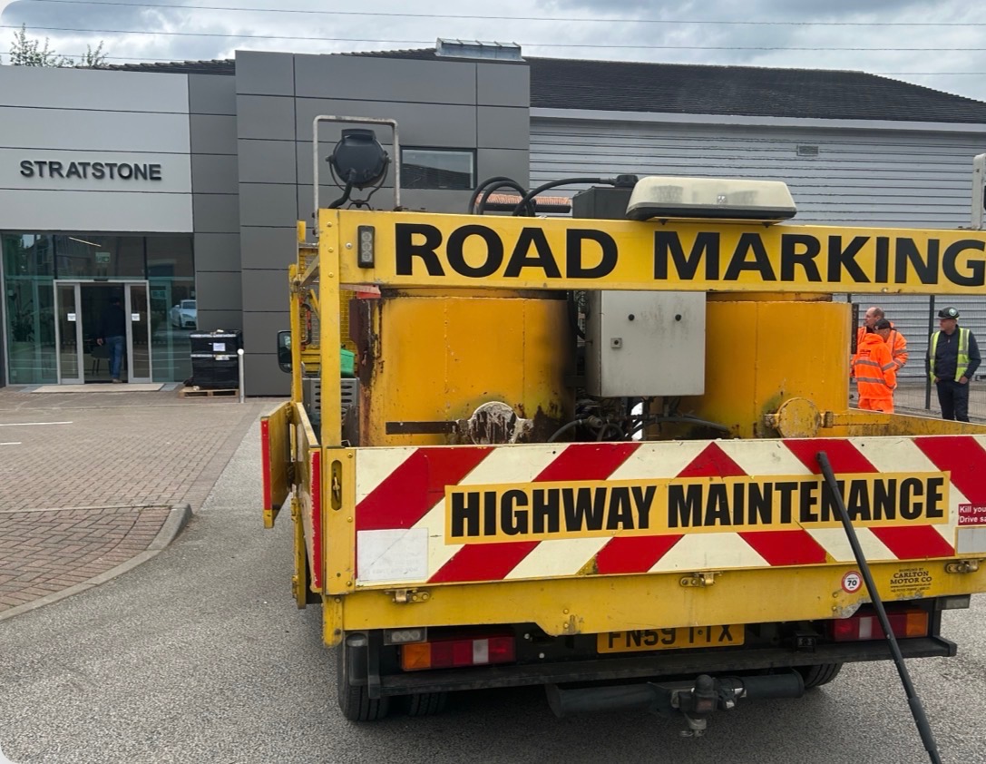 McLaren Stratstone Ascot — on-site road marking crew
