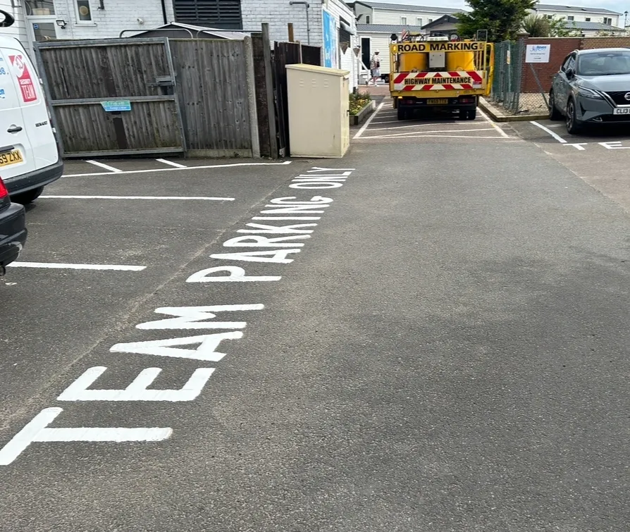 TEAM PARKING ONLY — staff bays