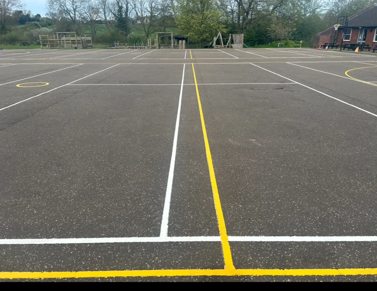 School playground court lines